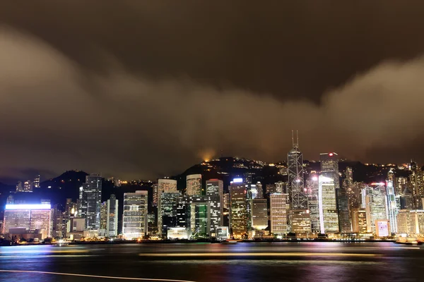 Hong kong in de nacht — Stockfoto