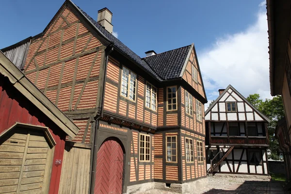 Edificios históricos en Museo Noruego — Foto de Stock