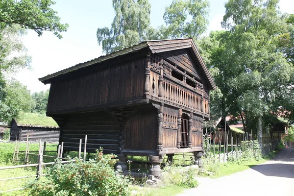 Historic buildings in Norwegian Museum — Stock Photo, Image