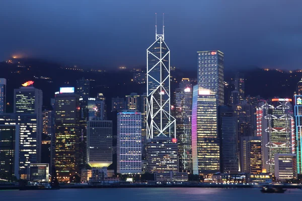 Hong Kong Skyline at Night — Stock Photo, Image