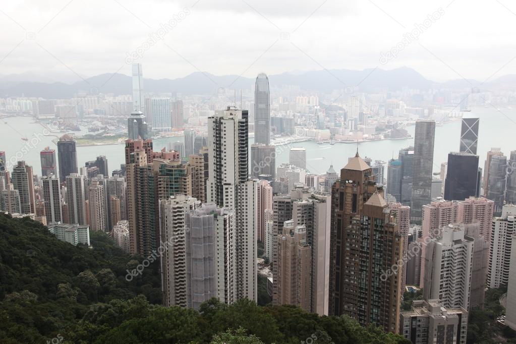 Aerial view of Hong Kong