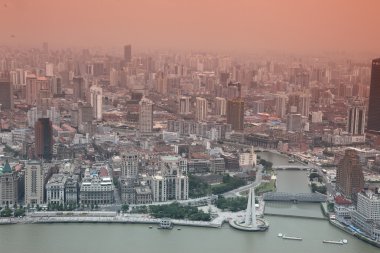 Şangay 'ın havadan görünüşü, Çin