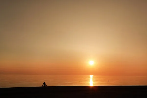 Strand Meer Sonnenuntergang Landschaft — Stockfoto