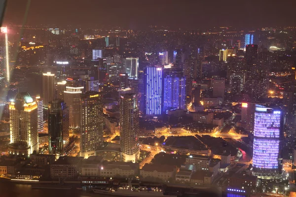 Natt i Shanghai, Kina — Stockfoto