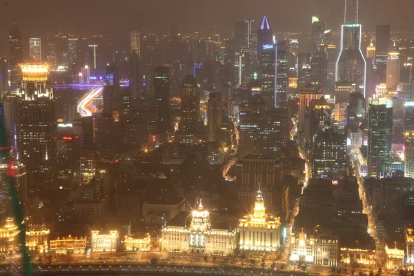 Nacht in Shanghai, China — Stockfoto