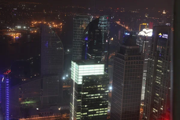 Nacht in Shanghai, China — Stockfoto