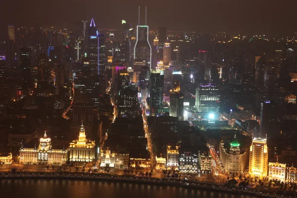상하이, 중국에 있는 밤 — 스톡 사진