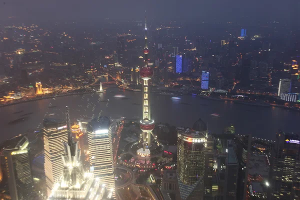 Noite em Xangai, China — Fotografia de Stock