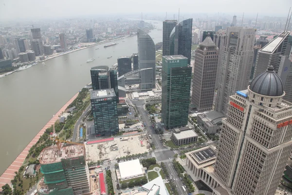 Aerial view of Shanghai skyscrapers — Stock Photo, Image