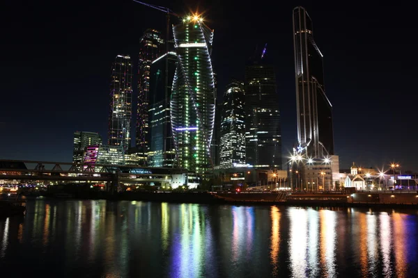 Skyscrapers night view — Stock Photo, Image