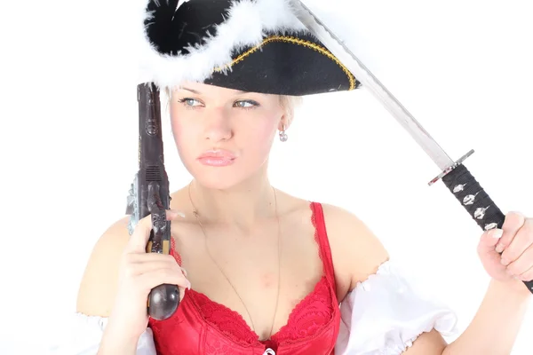 Chica pirata — Foto de Stock