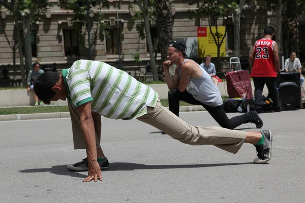 Dançarina de rua em Barcelona — Fotografia de Stock