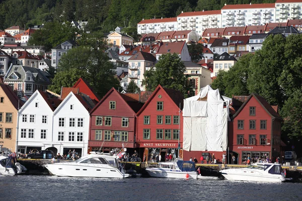 Výhled na město bergen — Stock fotografie