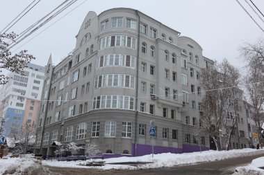 Samara, Rusya Federasyonu - 5 Kasım: Binalarda, kışın Samara, Rusya Federasyonu.