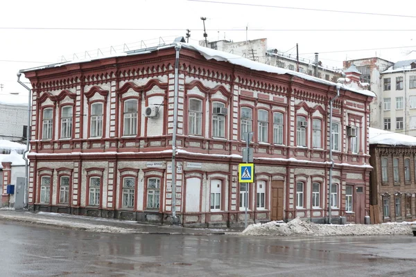 Gebouwen in de winter in Samara, Rusland. — Stockfoto