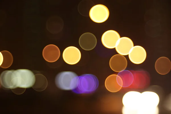 抽象的夜晚的城市的灯光 — 图库照片