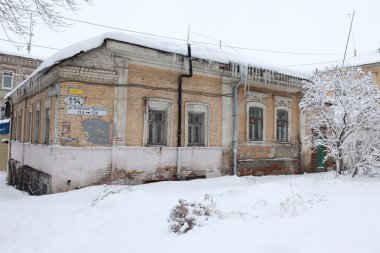Samara, Rusya Federasyonu kışın binaları.