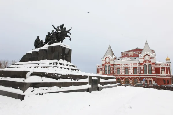 Μνημείο του Βασίλι Chapaev — Φωτογραφία Αρχείου