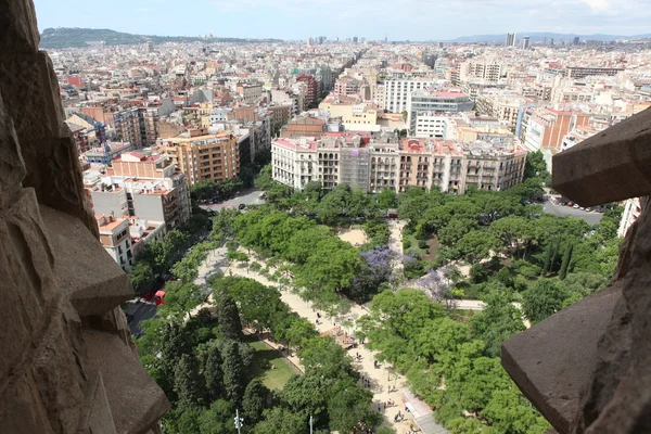 La vue aérienne Barcelone — Photo