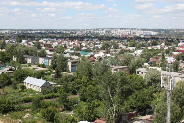 Vanuit de lucht uitzicht op de stad — Stockfoto