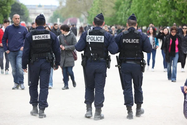 Strada di controllo della polizia francese — Foto Stock