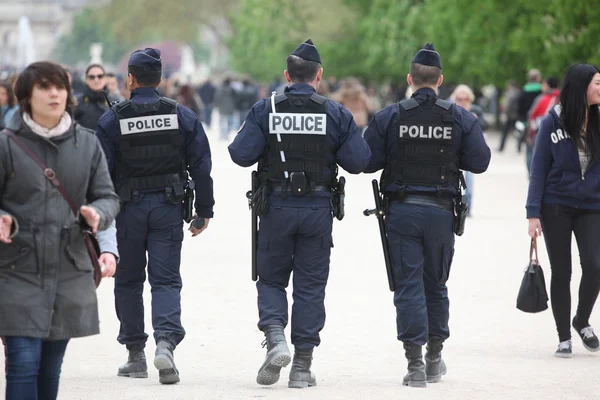 Strada di controllo della polizia francese — Foto Stock