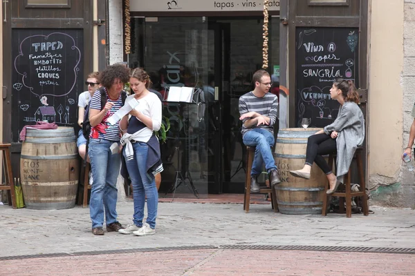 Café de rua em Barcelona — Fotografia de Stock