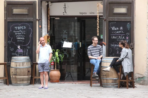 Café callejero en Barcelona —  Fotos de Stock