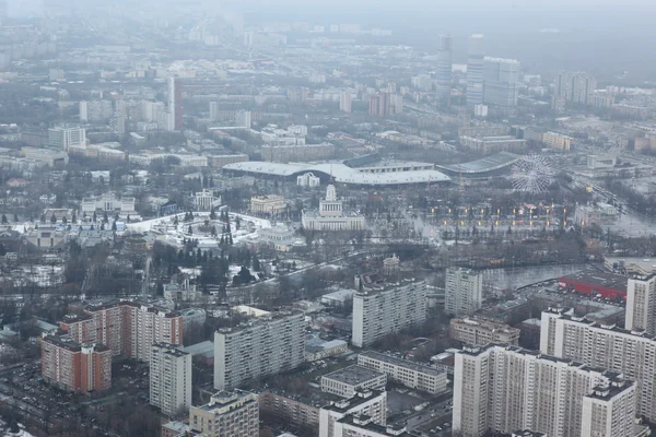 Letecký pohled na město Moskva — Stock fotografie