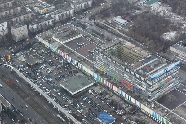 Luchtfoto uitzicht op de stad Moskou — Stockfoto