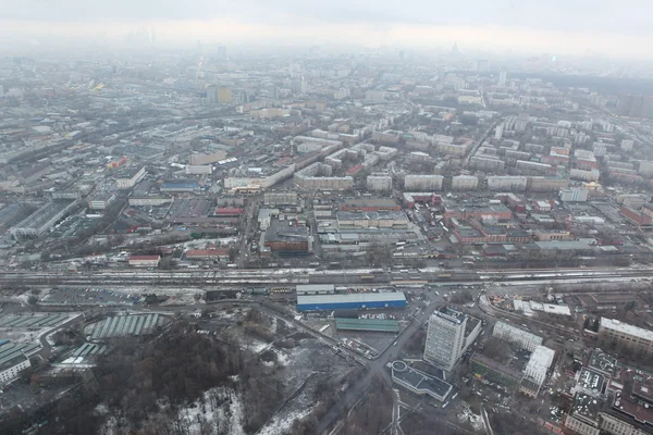 Luchtfoto uitzicht op de stad Moskou — Stockfoto