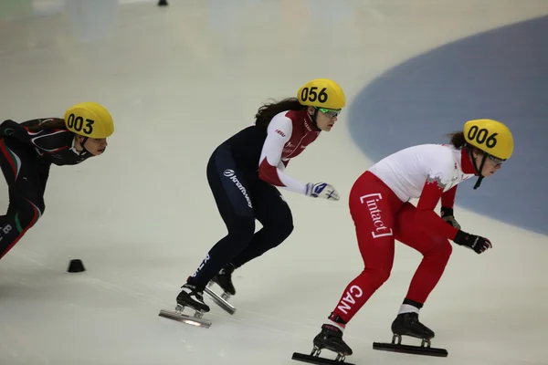 Patinaje de velocidad de pista corta deportistas — Foto de Stock