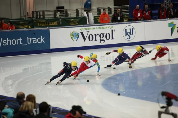 Patinaje de velocidad de pista corta deportistas — Foto de Stock