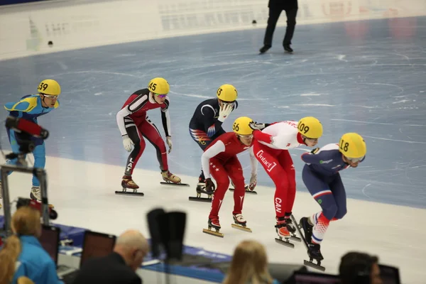 Patinaje de velocidad de pista corta deportistas — Foto de Stock