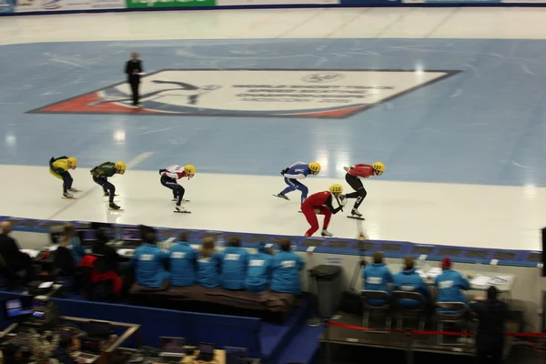 Patinaje de velocidad de pista corta deportistas — Foto de Stock