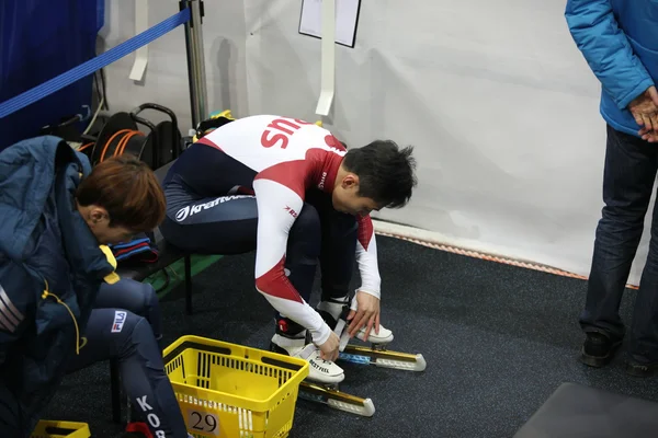 Velocidad de pista corta Patinaje deportivo Victor An — Foto de Stock