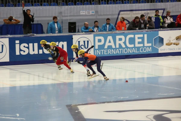 Patinaje de velocidad de pista corta deportistas — Foto de Stock