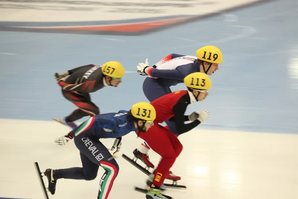 Patinaje de velocidad de pista corta deportistas — Foto de Stock