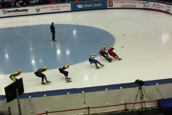 Patinaje de velocidad de pista corta deportistas — Foto de Stock