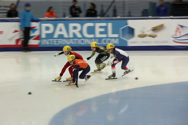 Patinaje de velocidad de pista corta deportistas — Foto de Stock