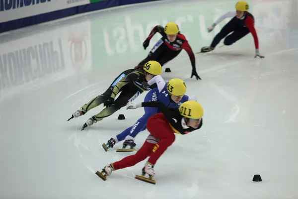 Patinaje de velocidad de pista corta deportistas — Foto de Stock