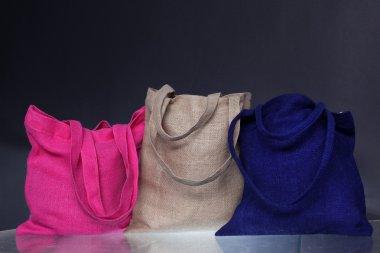 bags made out of Hessian sack clipart