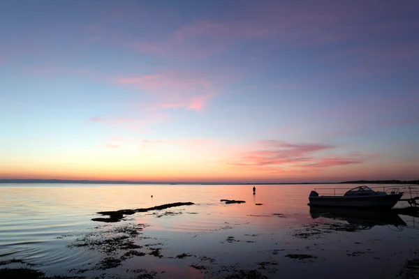 Sundown at Rock coast, Lake Baikal, Russia — Stock Photo, Image