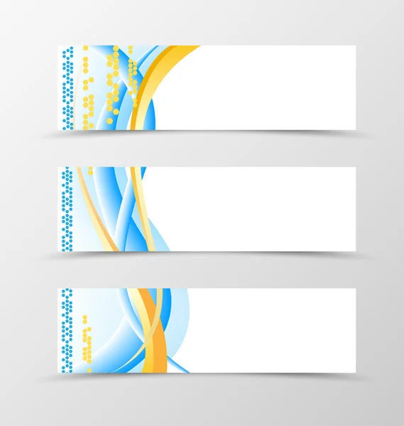 Set di banner design liscio — Vettoriale Stock