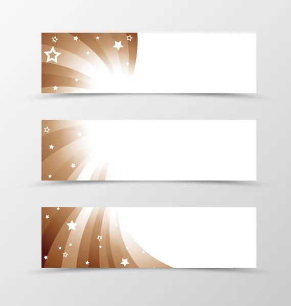 Set of banner swirl design — Stock Vector