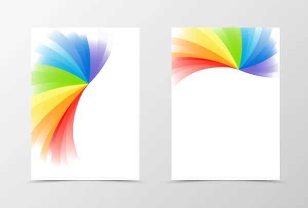 Regenboog flyer sjabloon ontwerpen — Stockvector