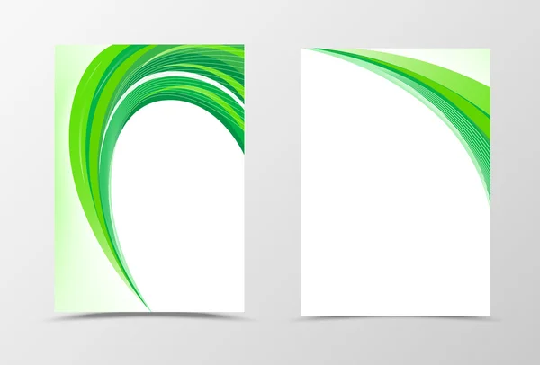 Diseño de plantilla de folleto verde — Vector de stock