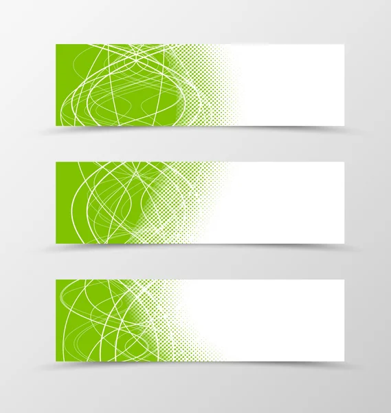 Conjunto de banner de diseño ondulado — Vector de stock