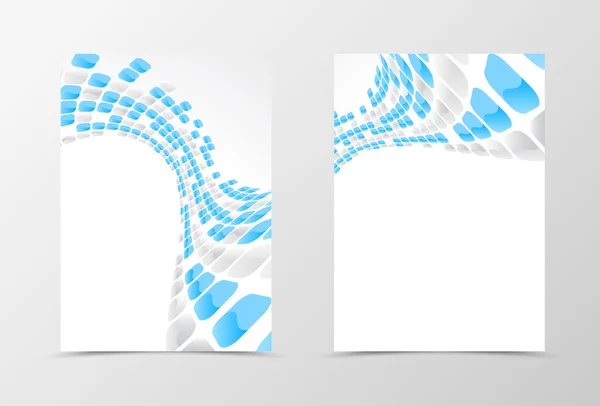 Diseño de onda de plantilla de folleto — Vector de stock