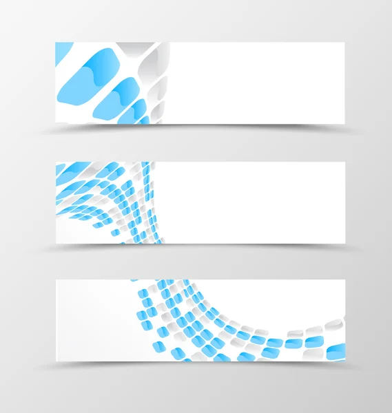 Set of banner wave design — Stock Vector